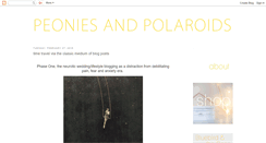 Desktop Screenshot of peoniesandpolaroids.com